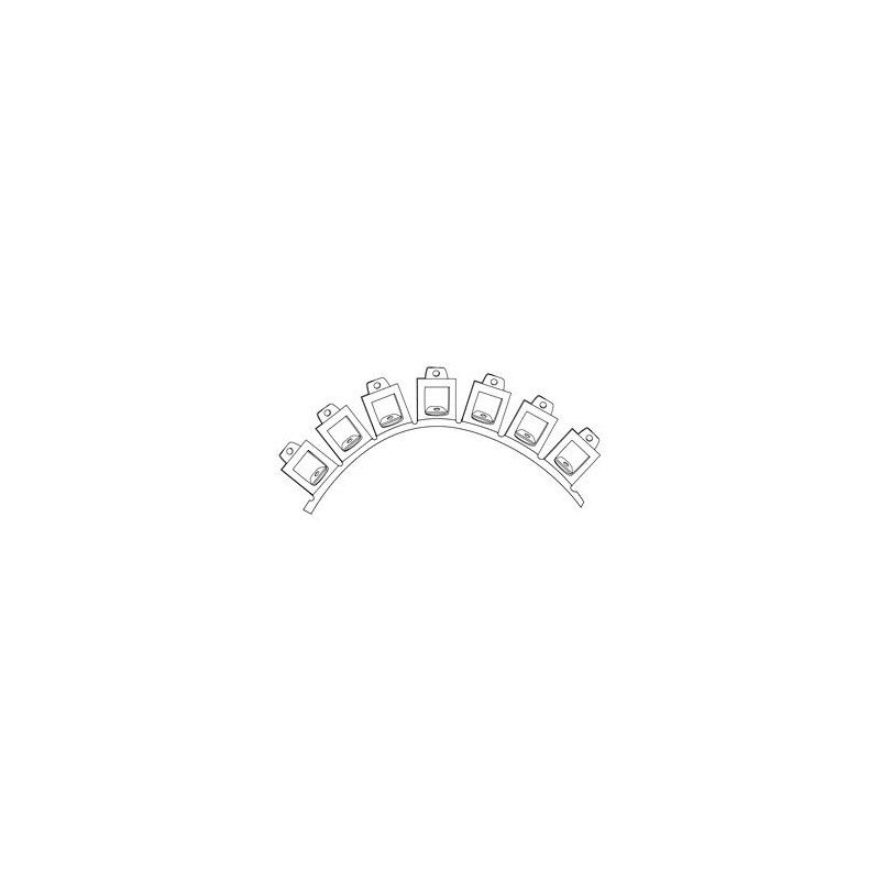 Cornière perforée pour arrondi avec jonc PVC - 40 x 40 mm - 250 cm de long - blanc