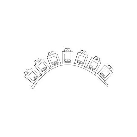 Cornière perforée pour arrondi avec jonc PVC - 40 x 40 mm - 250 cm de long - blanc