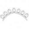 Cornière perforée pour arrondi avec jonc PVC - 40 x 40 mm - 250 cm de long - blanc