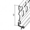 Profilé de soubassement - 10 x 50 mm - blanc - 250 cm de long 