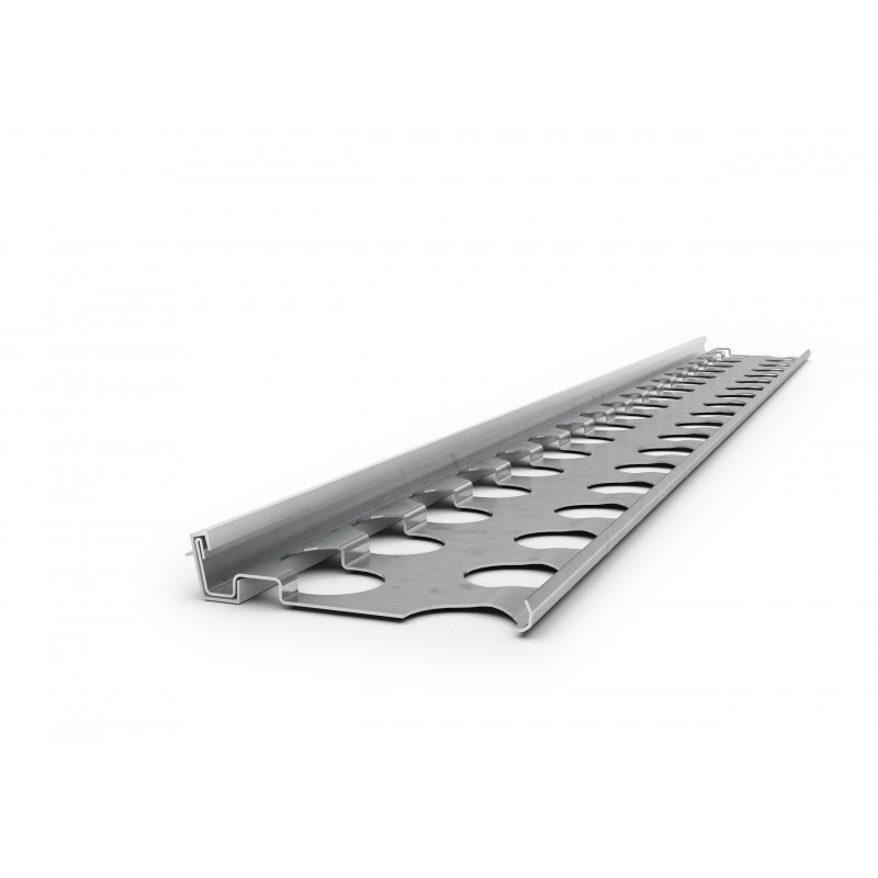 Profilé de soubassement déployé - blanc - 300 cm de long 