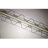 Profilé en fils soudés - type APK - 62 x 62 mm - blanc - 295 cm de long 