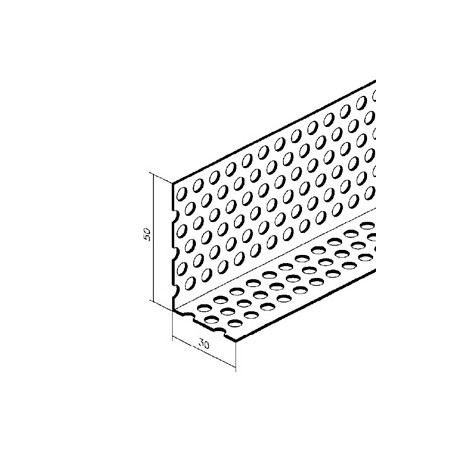 Profilé de ventilation - alu - 30/70 mm - 250 cm de long
