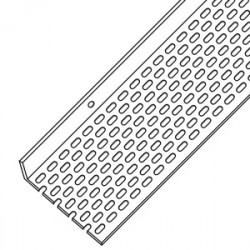 Profilé ventilation perforé - PVC - 30 x 50 mm - brun - 250 cm de long