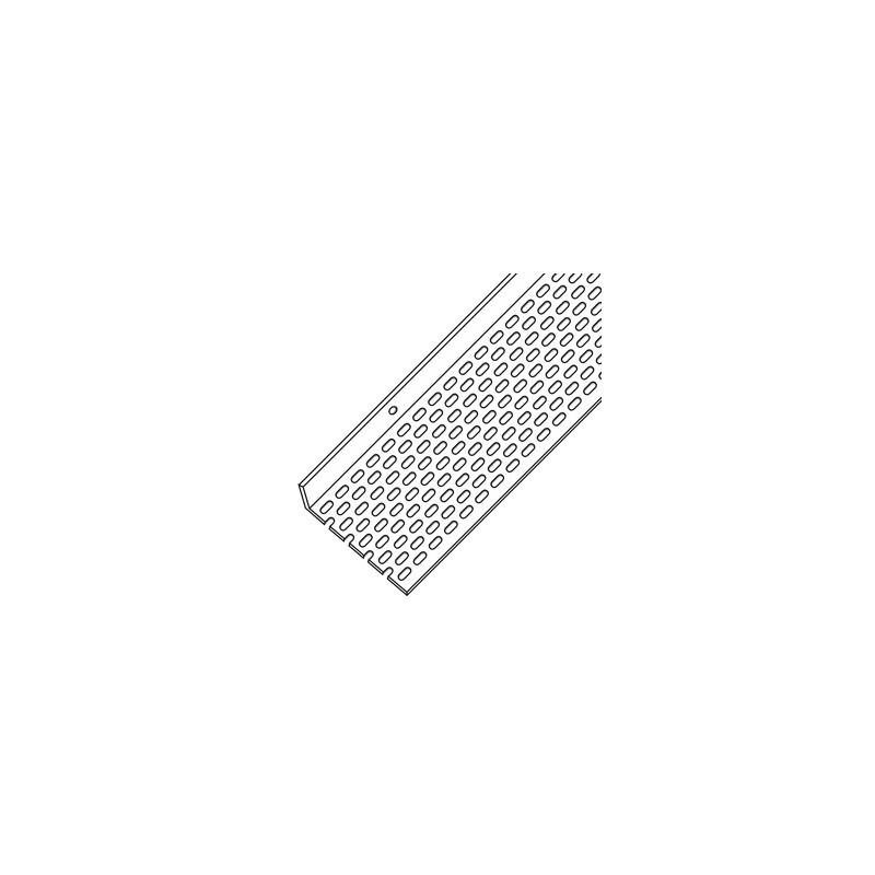Profilé ventilation perforé - PVC - 30 x 50 mm - brun - 250 cm de long