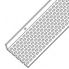Profilé ventilation perforé - PVC - 30 x 50 mm - brun - 250 cm de long