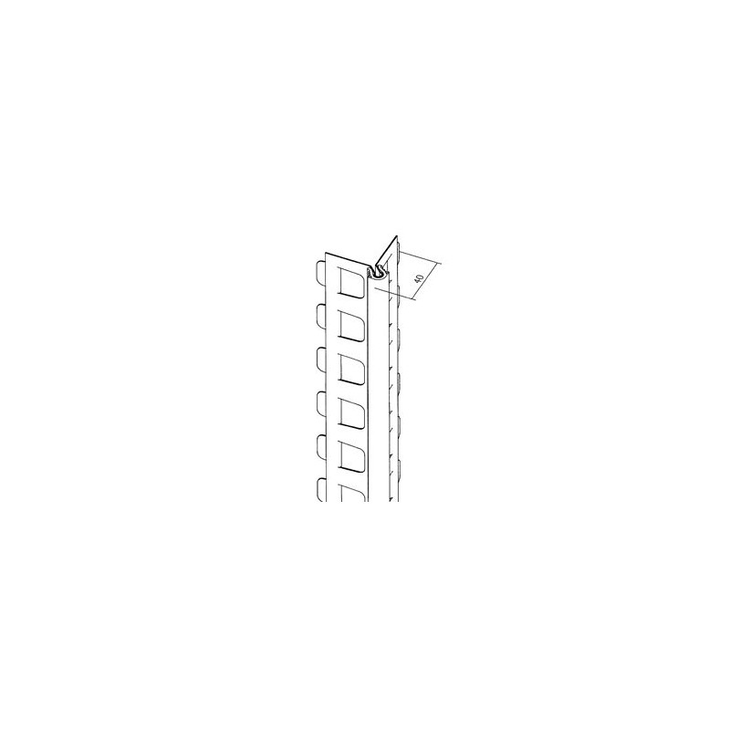 Cornière perforée sans jonc PVC - 40 x 40 mm - 300 cm de long 