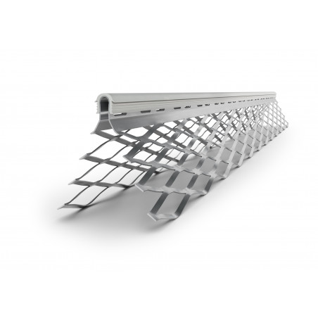 Cornière déployée avec jonc PVC - blanc - 50 x 50 mm - 300 cm de long 