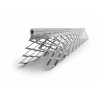 Cornière déployée avec jonc PVC - blanc - 50 x 50 mm - 300 cm de long 