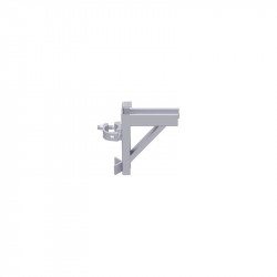 Alfix - Console en acier 0.73 m avec demi-collier sans raccord de tube