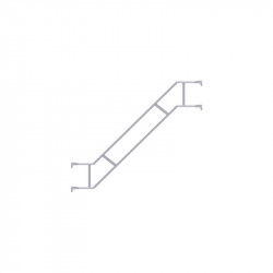 Alfix - Double garde-corps volée d'escalier en acier 2.07 x 1.50 m