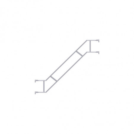 Alfix - Double garde-corps volée d'escalier en acier 2.07 x 1.50 m