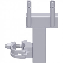 UNIFIX - Console en acier 0.32 m avec demi-collier sans raccord de tube