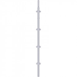 MODUL - Montant vertical en acier avec raccord de tube vissé 2.00 m