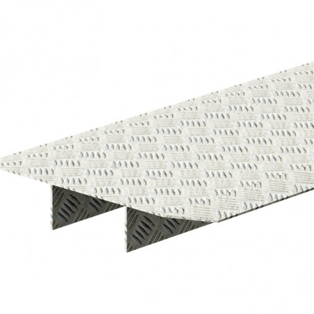 MULTI - Recouvrement fente pour double montant en aluminium 2.07 x 0.40 m