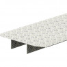 MULTI - Recouvrement fente pour double montant en aluminium 2.07 x 0.40 m