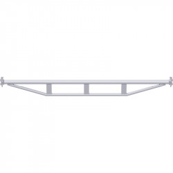MULTI - Double support-plancher à tube en acier 2.57 m