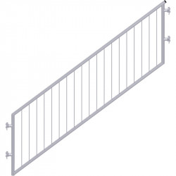 MULTI - Garde-corps d'escalier en acier avec sécurité enfant 1.57 x 1.00 m