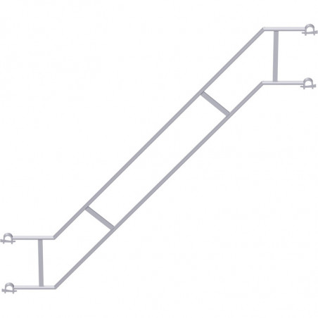 MULTI - Double garde-corps d'escalier en acier 2.07 x 1.50 m