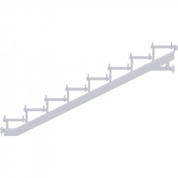 METRIQUE - Limon Modul avec tête à clavette - charge maxi 750 kg/m² - 2.50 x 1.50 m