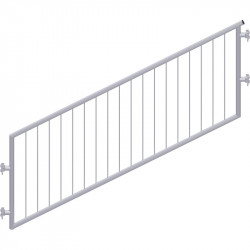 METRIQUE - Garde-corps d'escalier avec sécurité enfant en acier 2.50 x 2.00 m