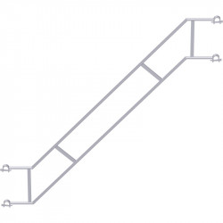 METRIQUE - Double garde-corps d'escalier en acier 2.00 x 1.50 m