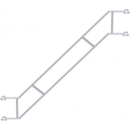 METRIQUE - Double garde-corps d'escalier en acier 2.00 x 1.50 m