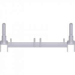METRIQUE - Traverse poutre en treillis en acier système UNIFIX 1.10 m