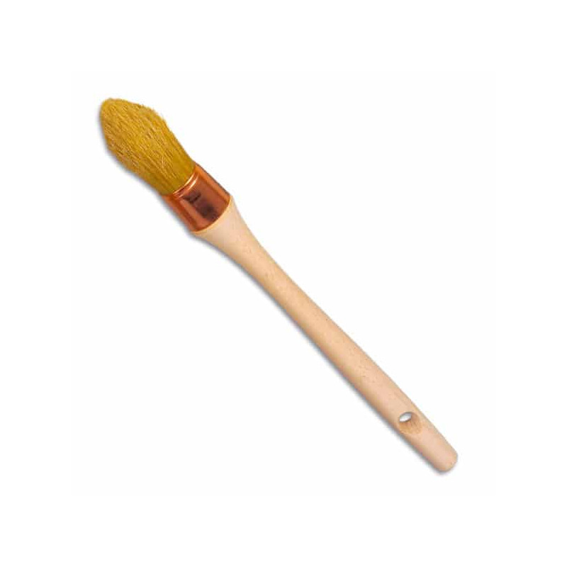 Brosse à Rechampir Manche Bois Virole Cuivrée N°2
