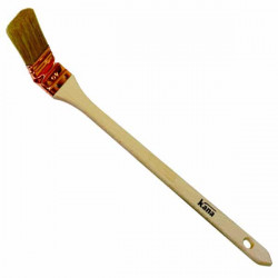 Brosse Radiateur Soies Blanches Virole Cuivrée 30 mm