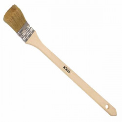 Brosse Radiateur Soies Blanches Virole Inox 35 mm