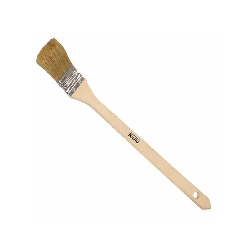 Brosse Radiateur Soies Blanches Virole Inox 35 mm