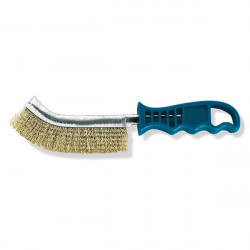 Brosse métallique convexe manche plastique