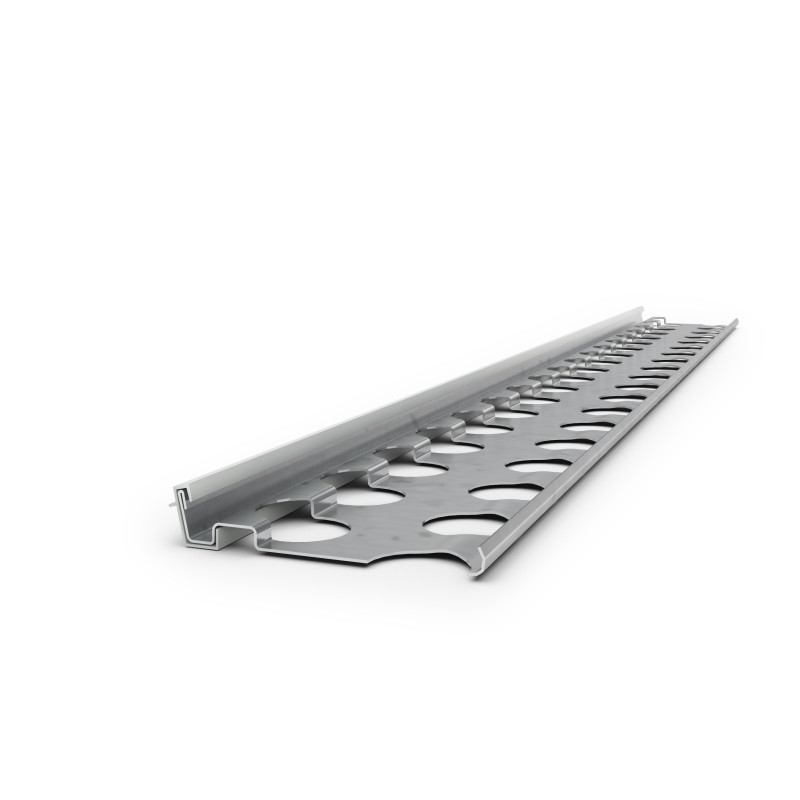 Profilé de soubassement déployé - blanc - 300 cm de long 