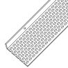 Profilé ventilation perforé - PVC - 30 x 50 mm - brun - 250 cm de long
