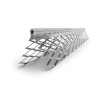Cornière déployée avec jonc PVC - blanc - 50 x 50 mm - 250 cm de long