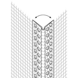 Cornière entoilée PVC flexible - 8 x 12 cm - 250 cm de long 