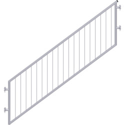 MULTI - Garde-corps d'escalier en acier avec sécurité enfant 2.57 x 1.50 m