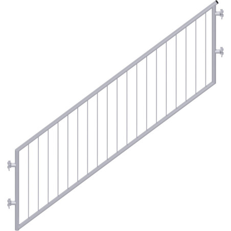 MULTI - Garde-corps d'escalier en acier avec sécurité enfant 2.57 x 1.50 m