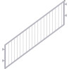 MULTI - Garde-corps d'escalier en acier avec sécurité enfant 2.57 x 1.50 m