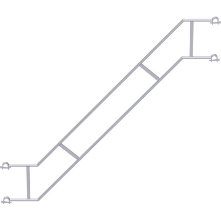MULTI - Double garde-corps d'escalier en acier 2.07 x 1.50 m