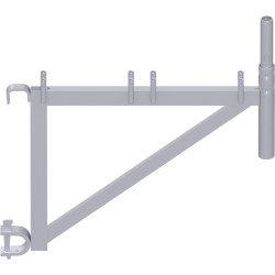 METRIQUE - Console avec accrochage pour support-plancher à tube 0.74 m
