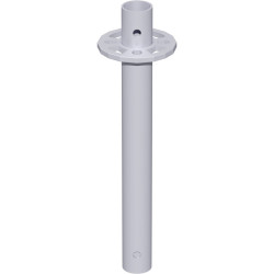 METRIQUE - Montant vertical en acier sans raccord de tube 0.46 m