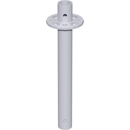 METRIQUE - Montant vertical en acier sans raccord de tube 0.46 m