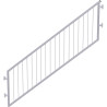 METRIQUE - Garde-corps d'escalier avec sécurité enfant en acier 2.50 x 1.50 m