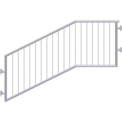 METRIQUE - Garde-corps d'escalier avec sécurité enfant en acier 2.50 x 1.50 m