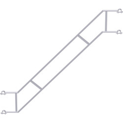 METRIQUE - Double garde-corps d'escalier en acier 2.00 x 1.50 m