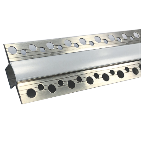 Profilé LED angle - 16 mm - pour plaque de plâtre de 12,5 mm 
