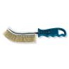 Brosse métallique convexe manche plastique