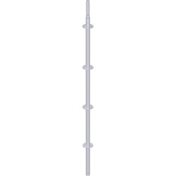 MODUL - Montant vertical en acier avec raccord de tube emboutis 2.50 m